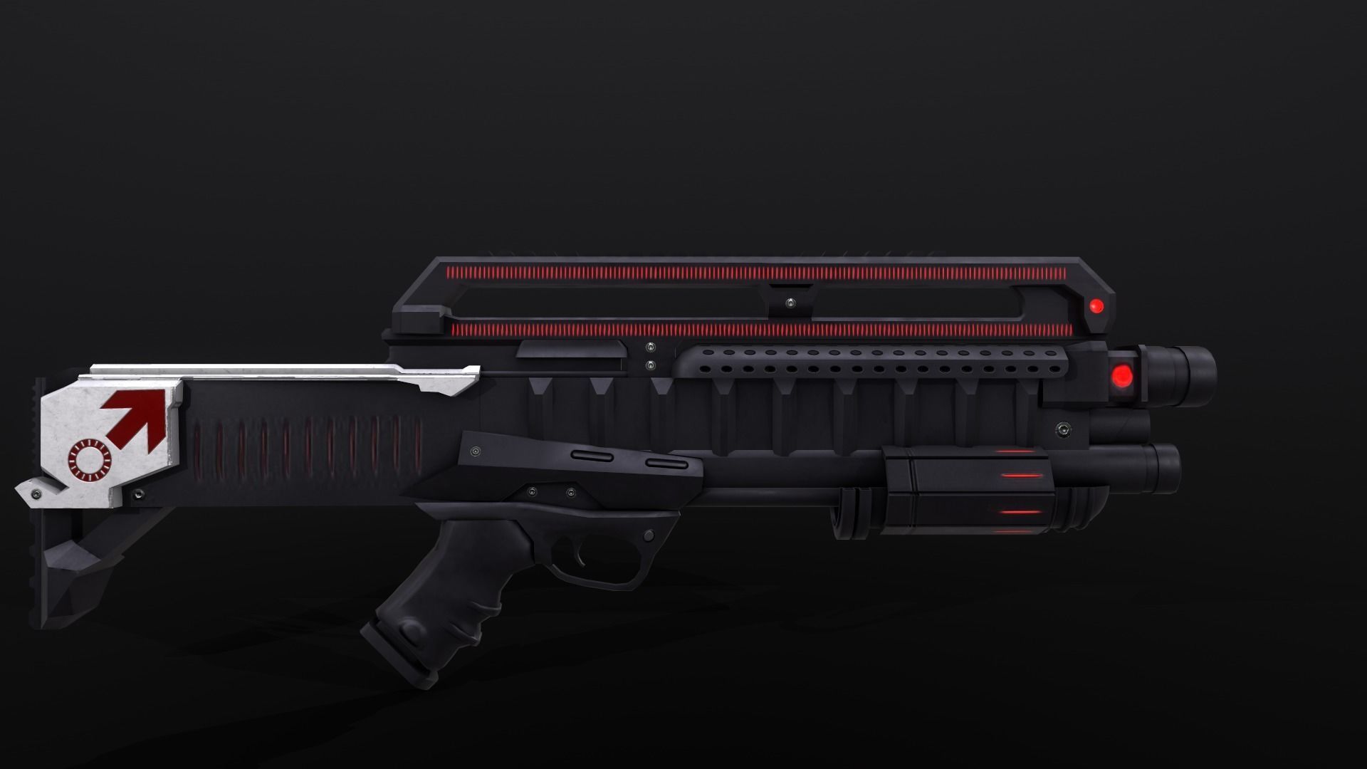 Sci-Fi Weapon - Demon Hunter  Low-poly 3D model_12