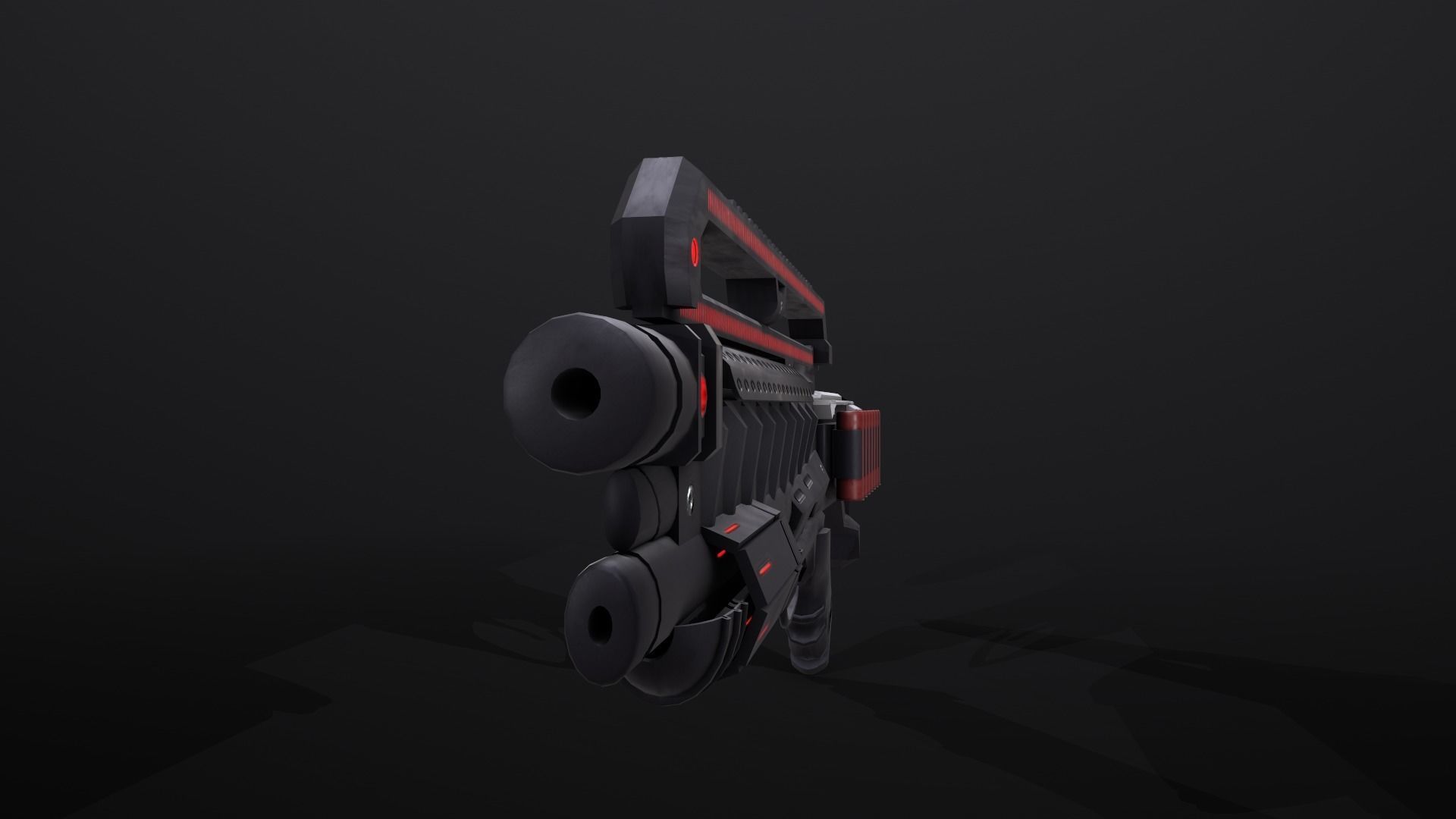 Sci-Fi Weapon - Demon Hunter  Low-poly 3D model_11