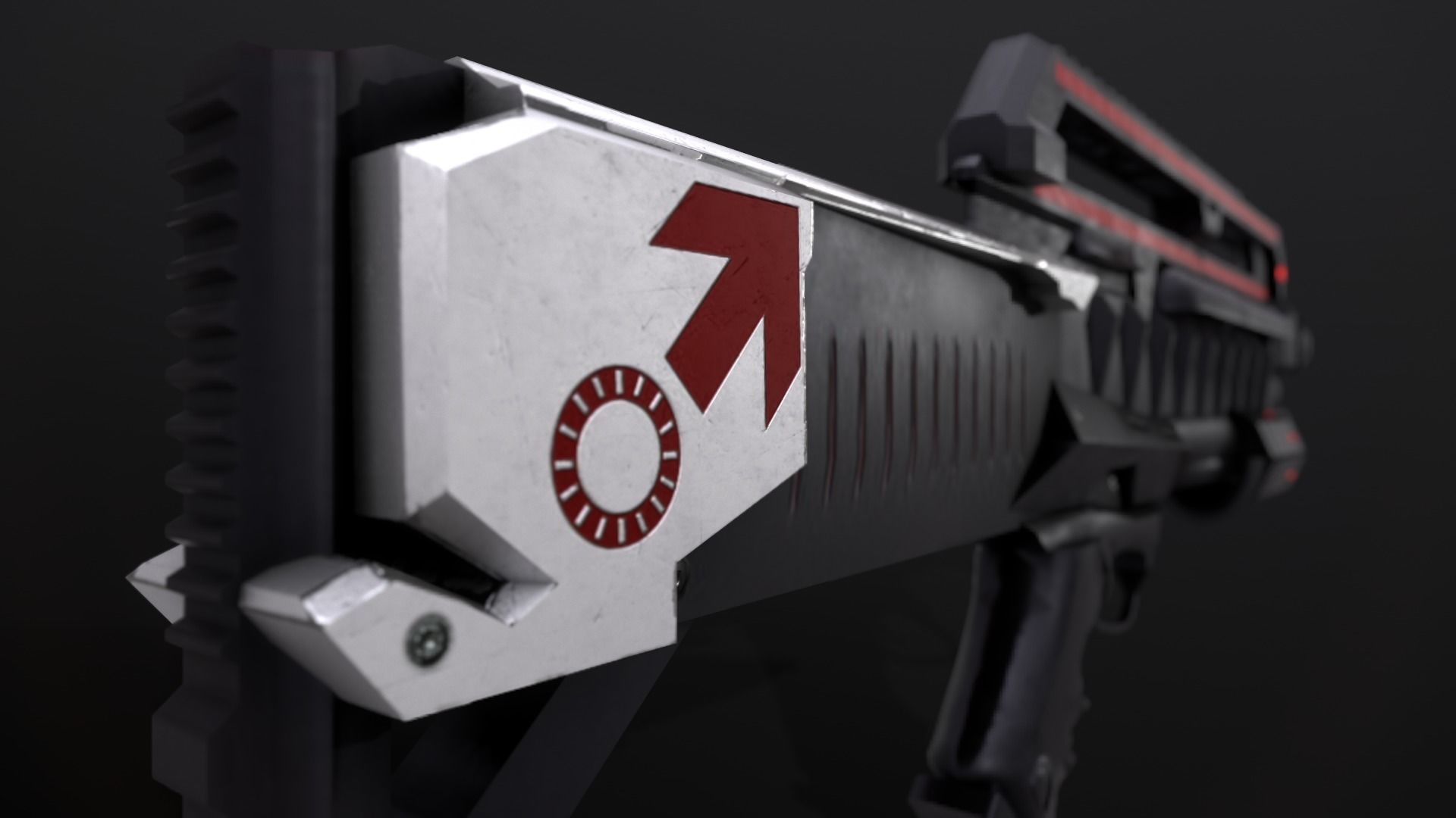 Sci-Fi Weapon - Demon Hunter  Low-poly 3D model_6