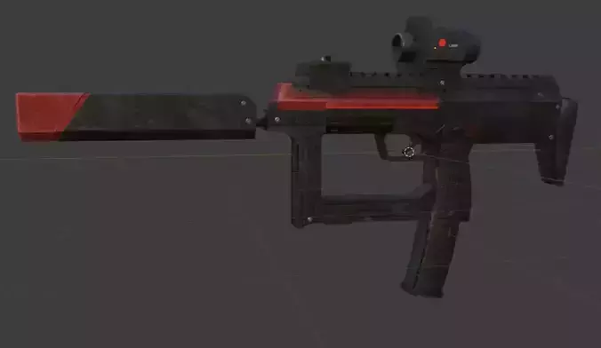 Sci-Fi Gun  Low-poly 3D model