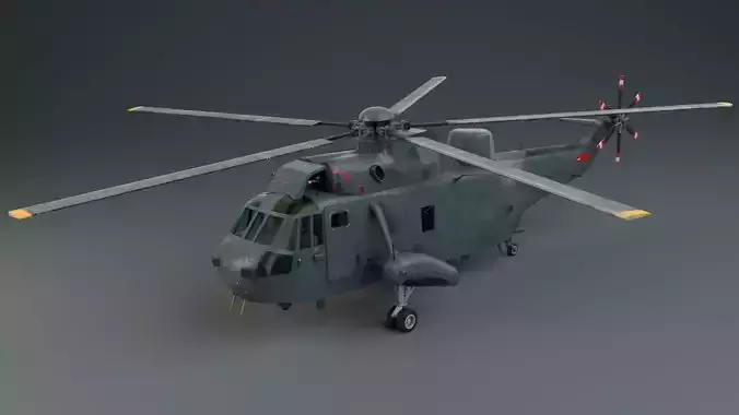 Lowpoly Helicopter - Westland Sea King HAS5 Low-poly 3D model