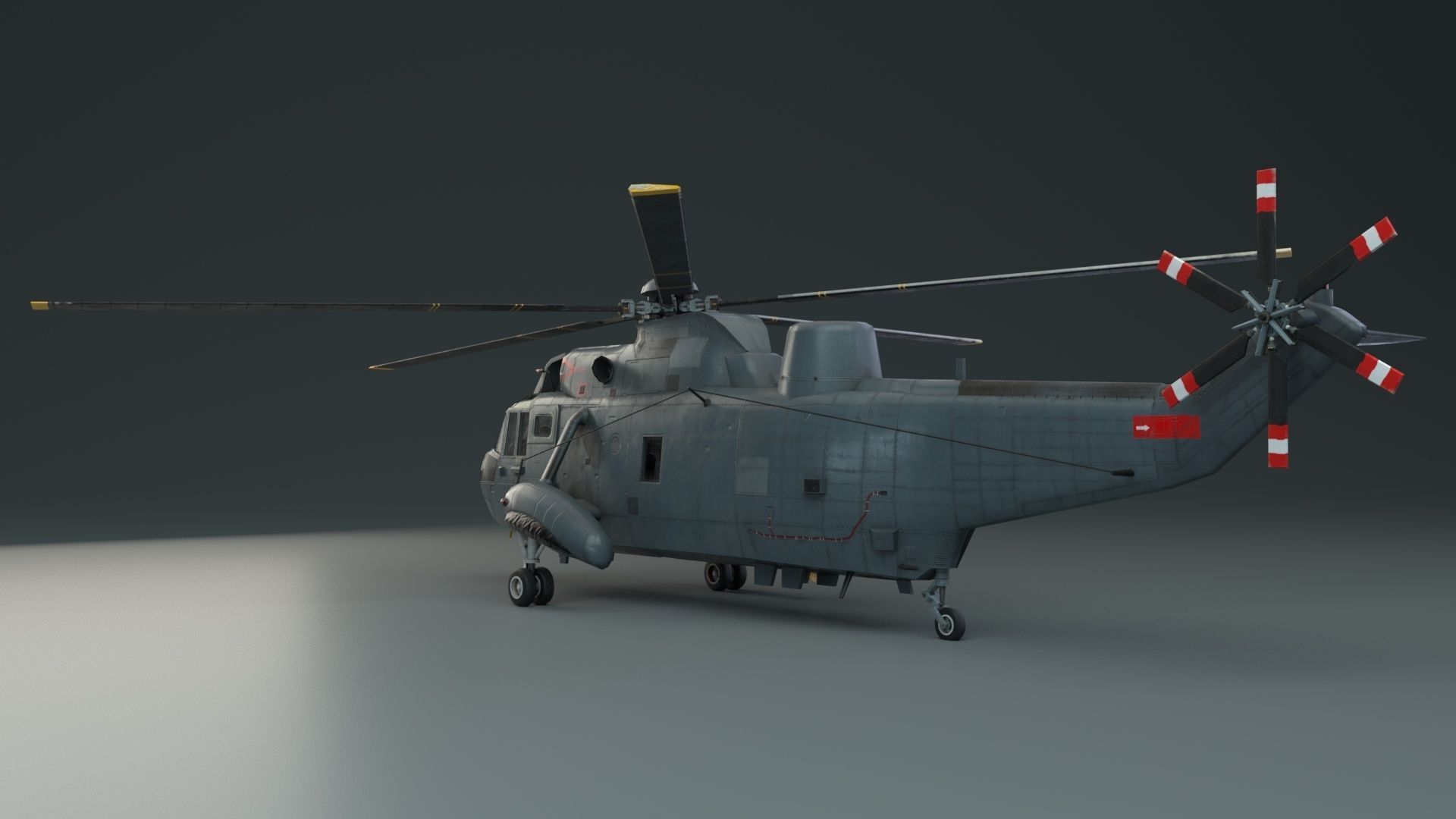 Lowpoly Helicopter - Westland Sea King HAS5 Low-poly 3D model Low-poly 3D model_2
