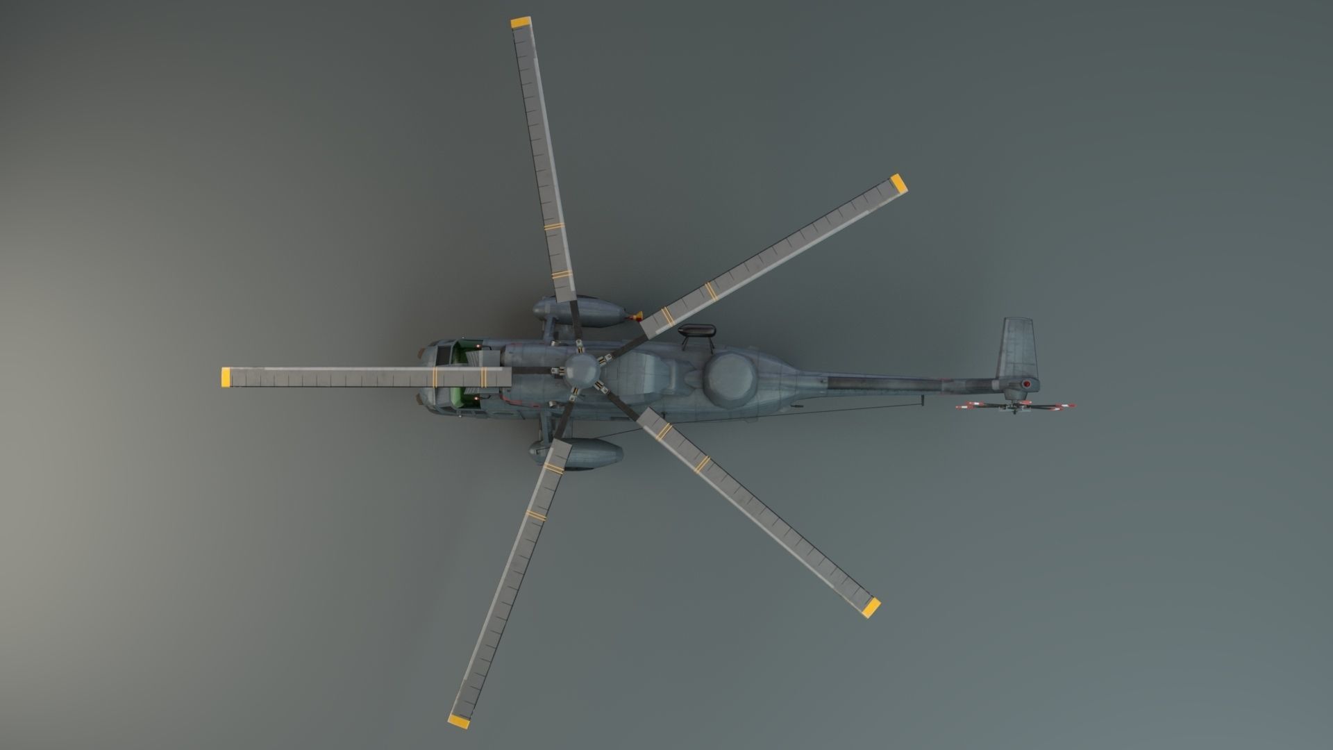 Lowpoly Helicopter - Westland Sea King HAS5 Low-poly 3D model Low-poly 3D model_3