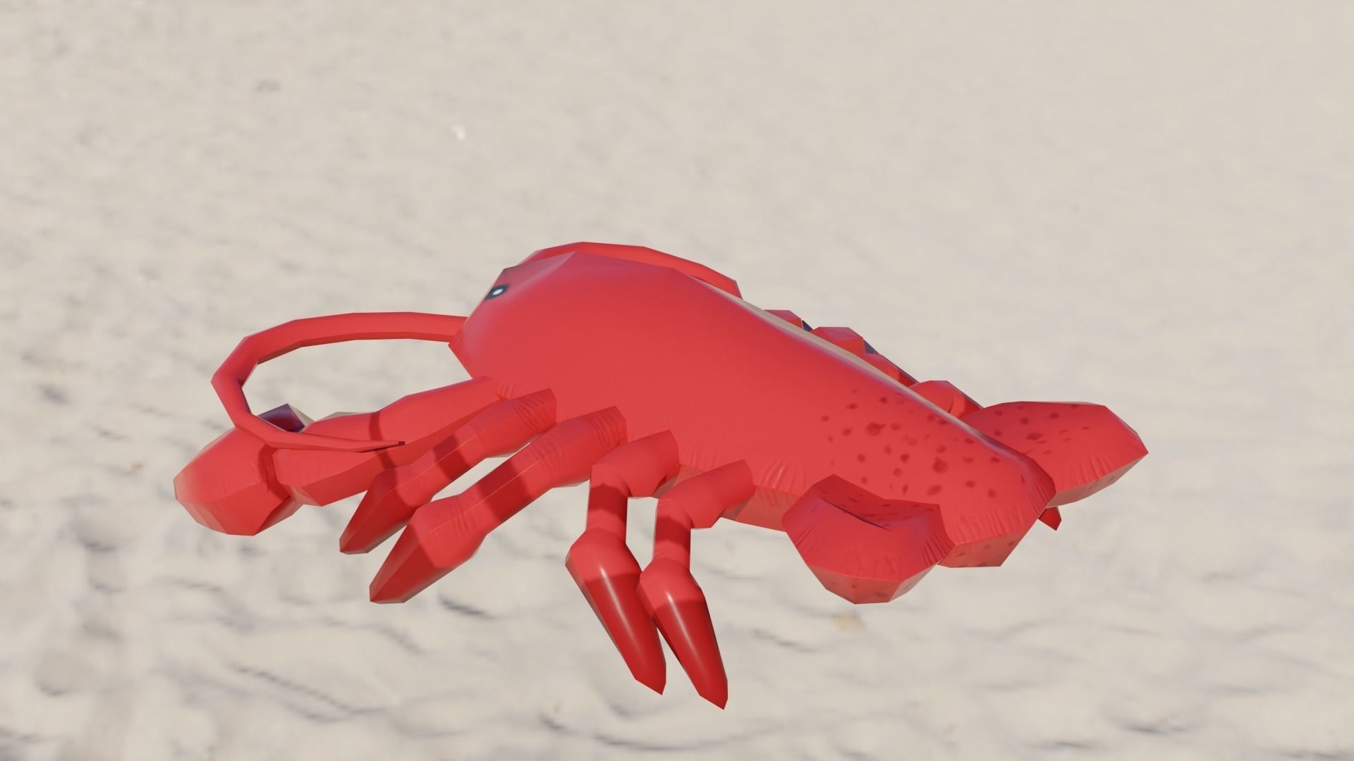 Lobster Inflatable Toy Low-poly 3D model_8