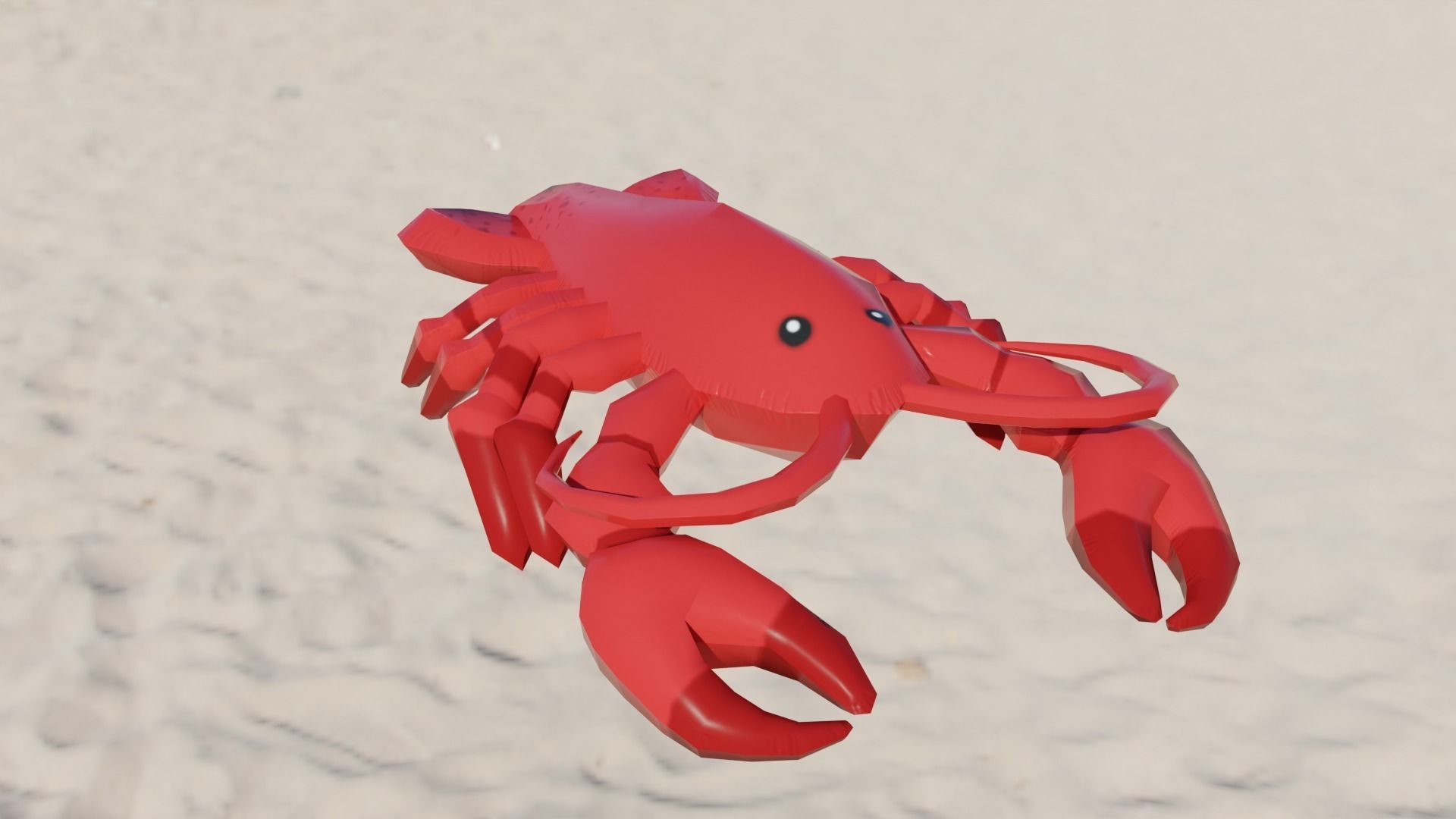 Lobster Inflatable Toy Low-poly 3D model_7
