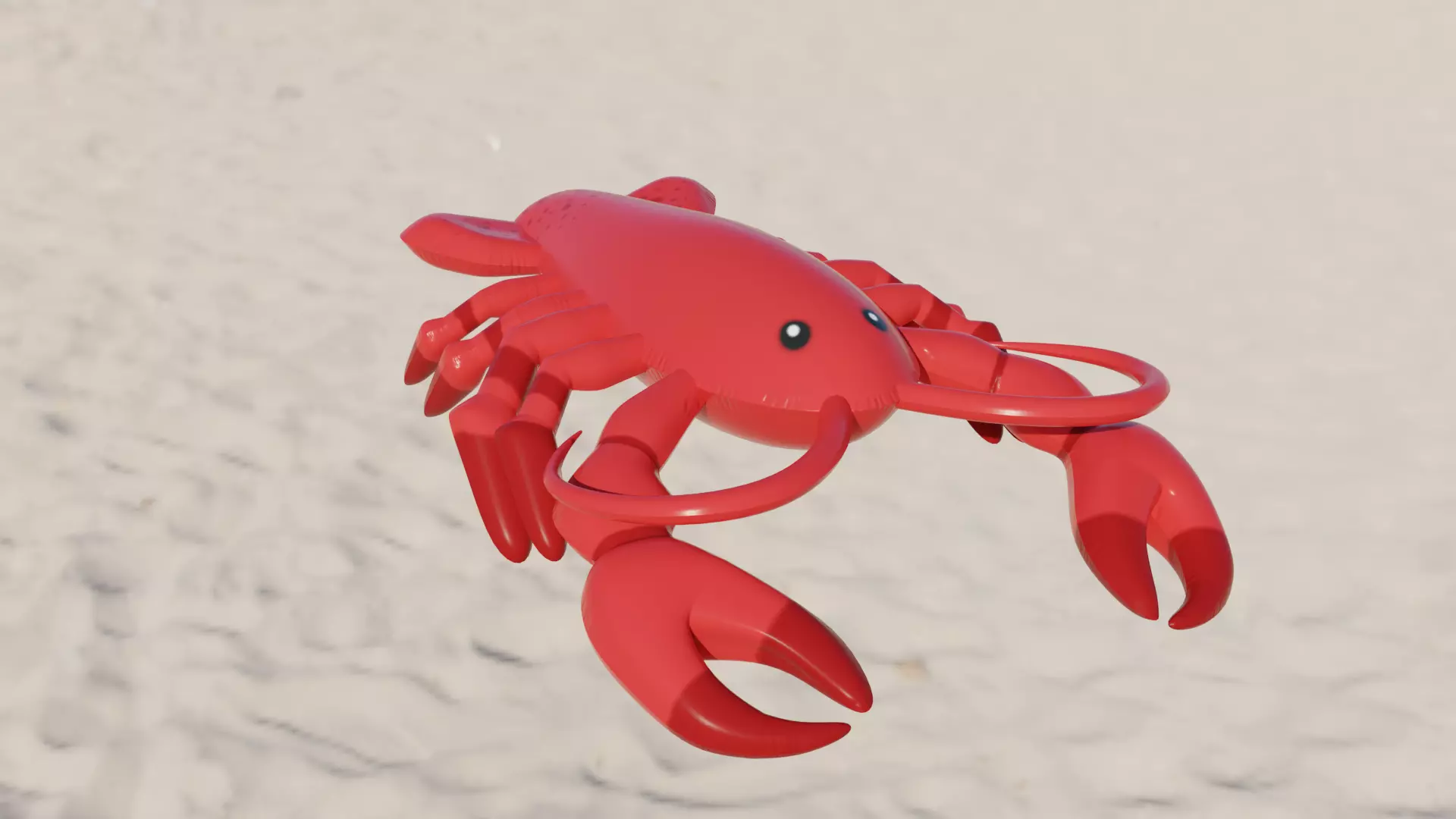 Lobster Inflatable Toy Low-poly 3D model_0