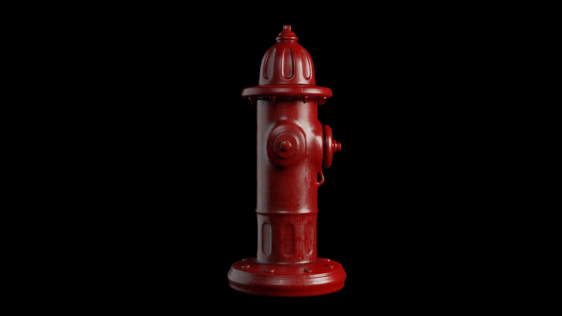 Fire Hydrant Low-poly 3D model_3