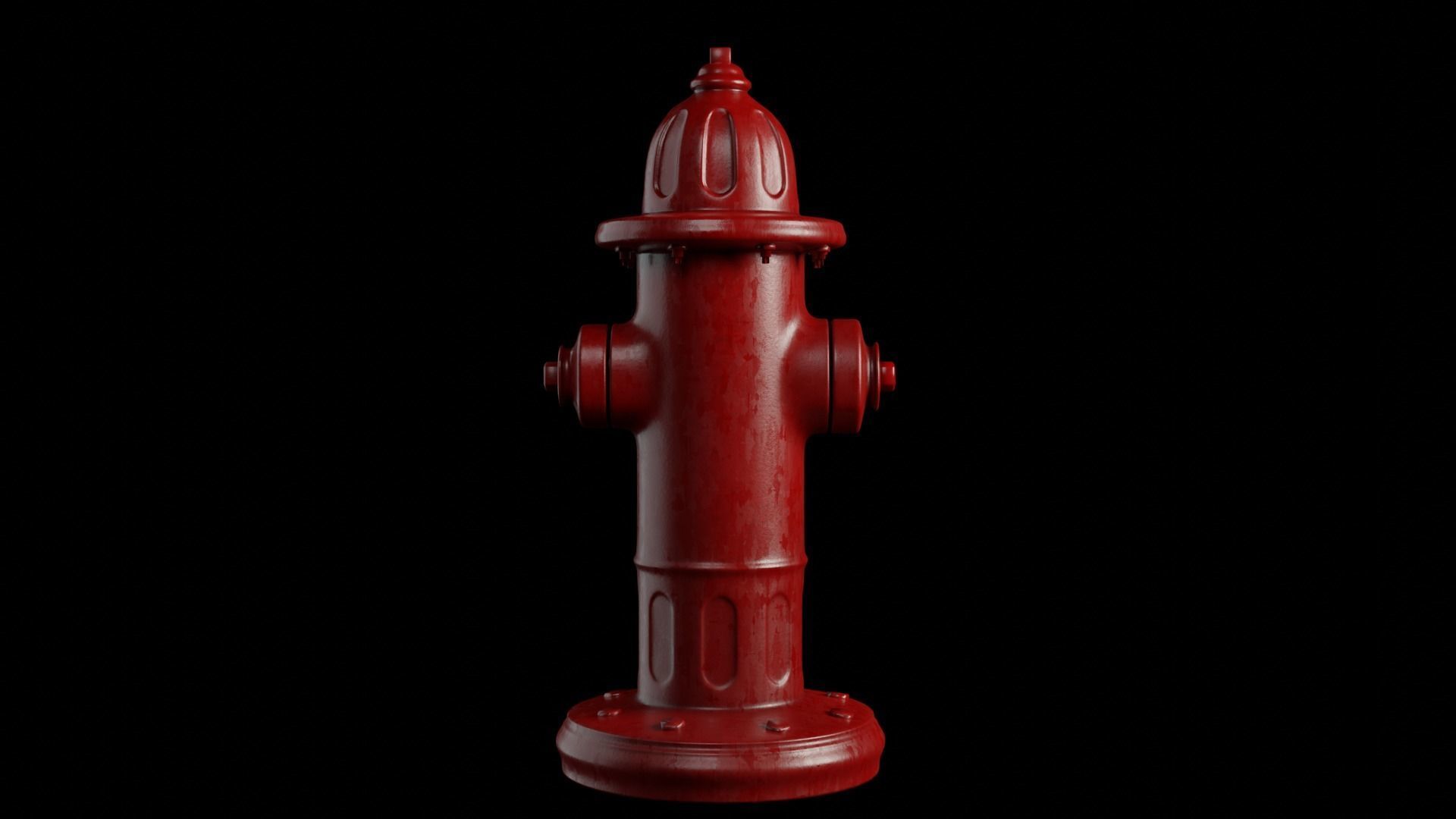 Fire Hydrant Low-poly 3D model_2