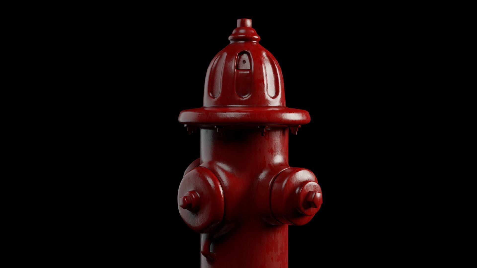 Fire Hydrant Low-poly 3D model_4