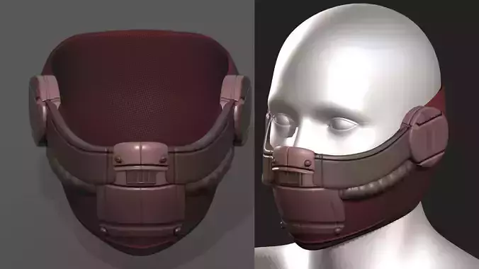Gas mask respirator scifi futuristic 3d Artist 