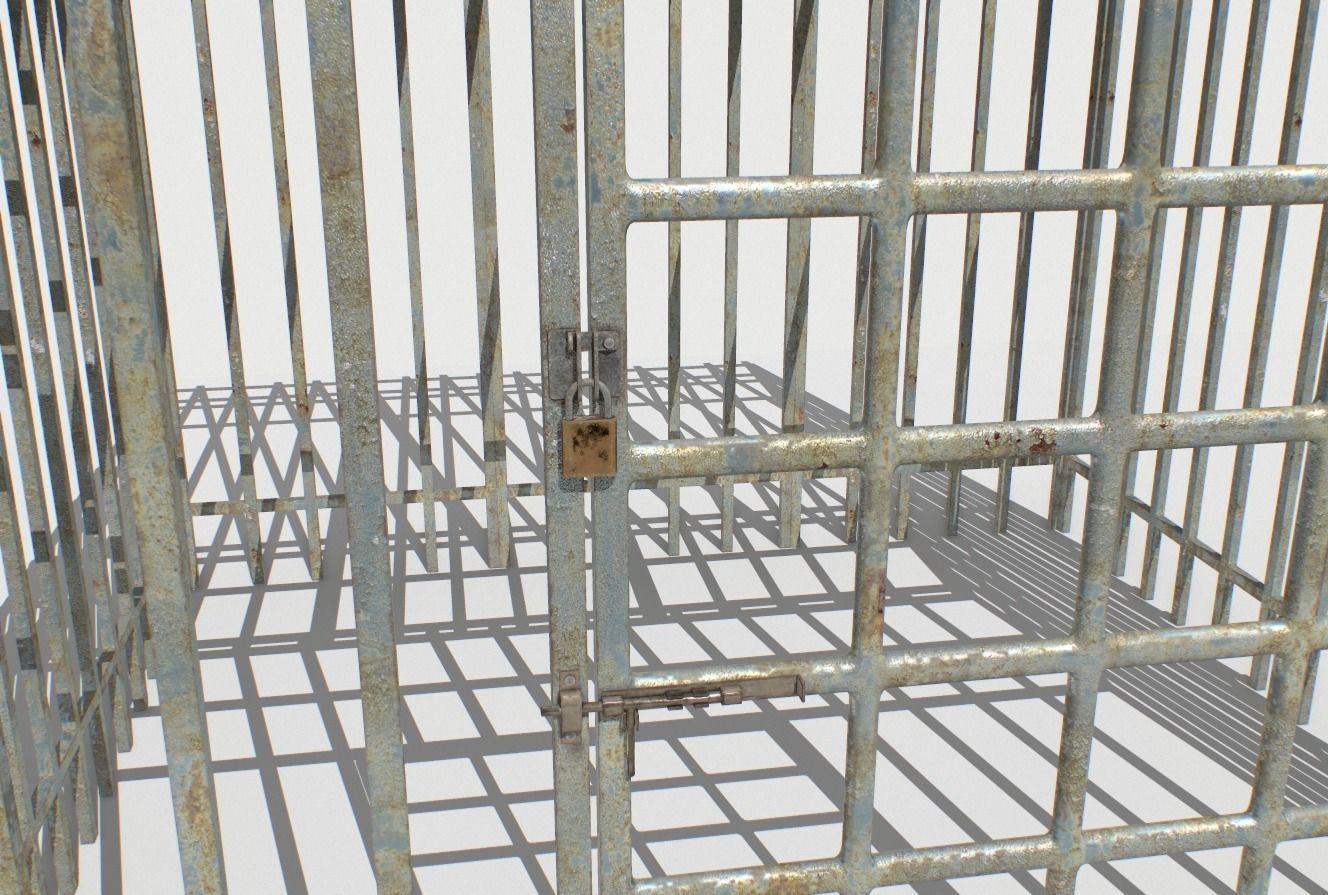 Basement Jail Storage or Cell Pack 2 Low-poly 3D model_8