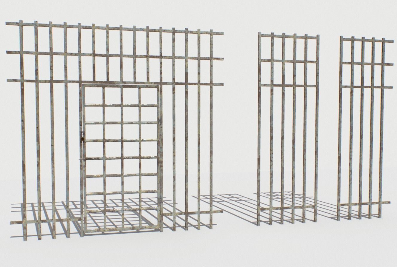 Basement Jail Storage or Cell Pack 2 Low-poly 3D model_3