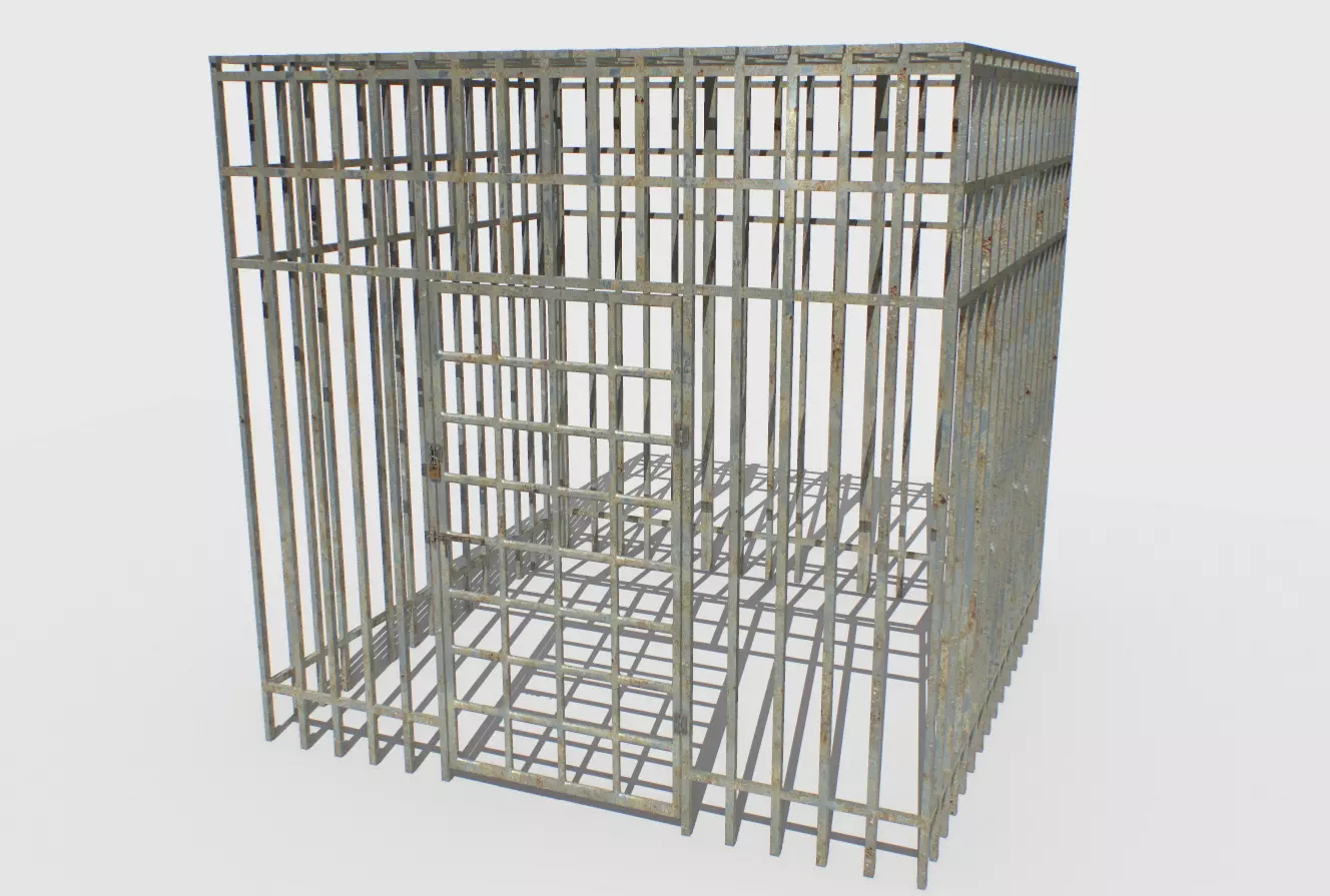 Basement Jail Storage or Cell Pack 2 Low-poly 3D model_0