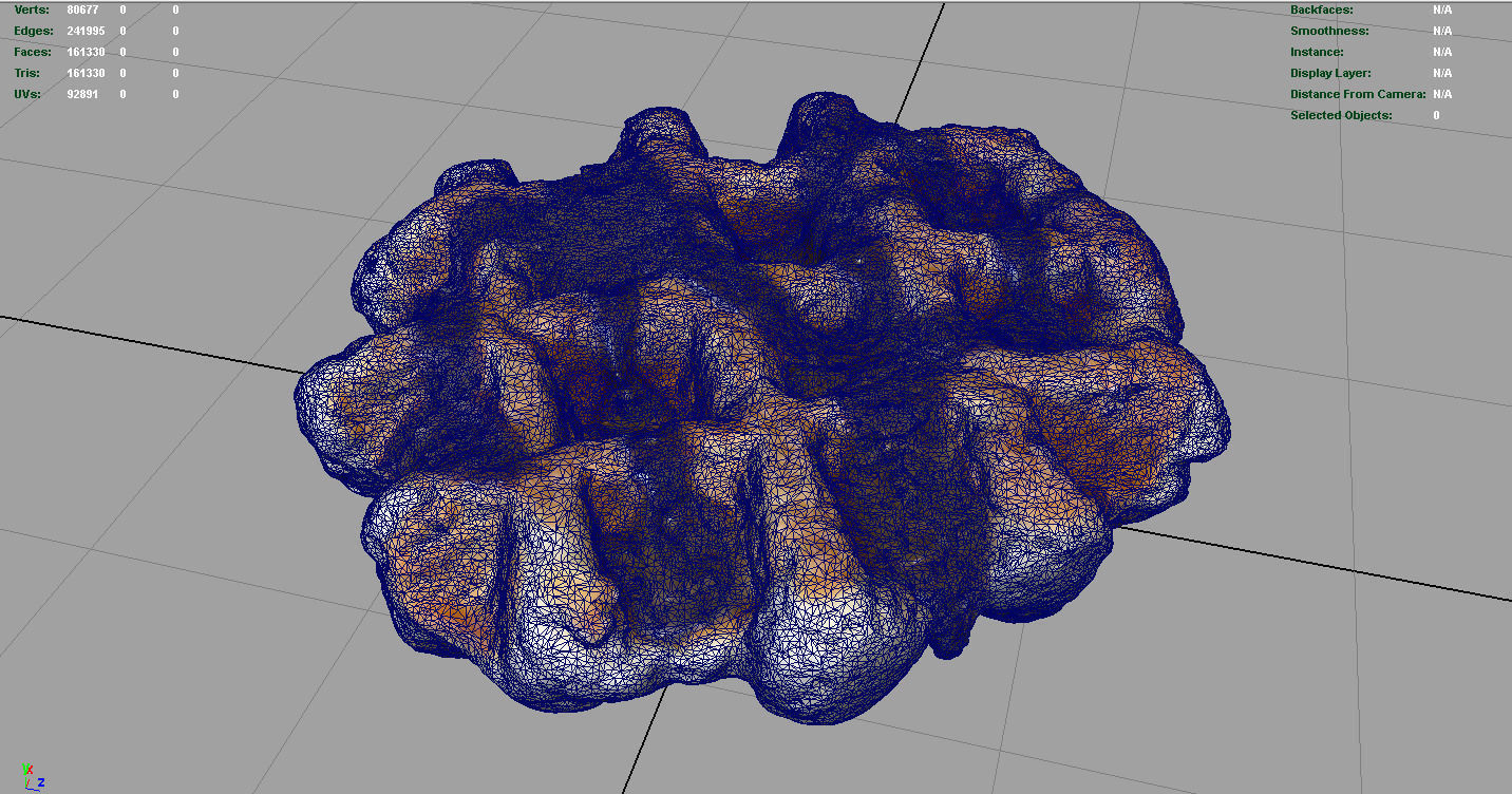 Waffle Chocolate Low-poly 3D model_5