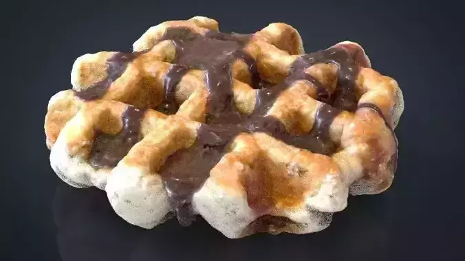 Waffle Chocolate Low-poly 3D model