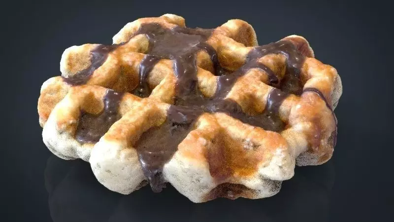 Waffle Chocolate Low-poly 3D model_0
