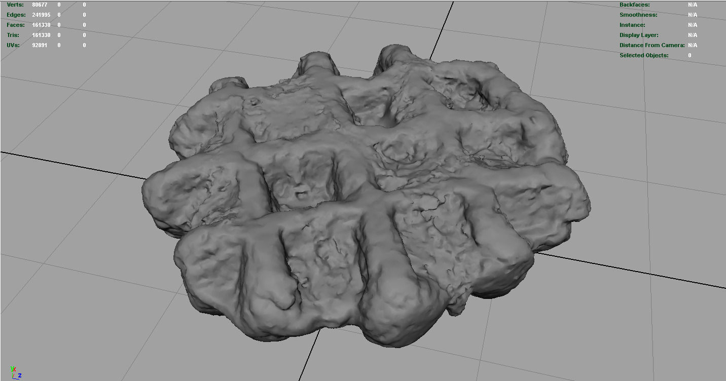 Waffle Chocolate Low-poly 3D model_3