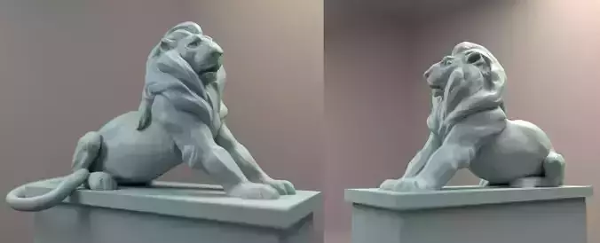Paris Denfert Lion 3D print model