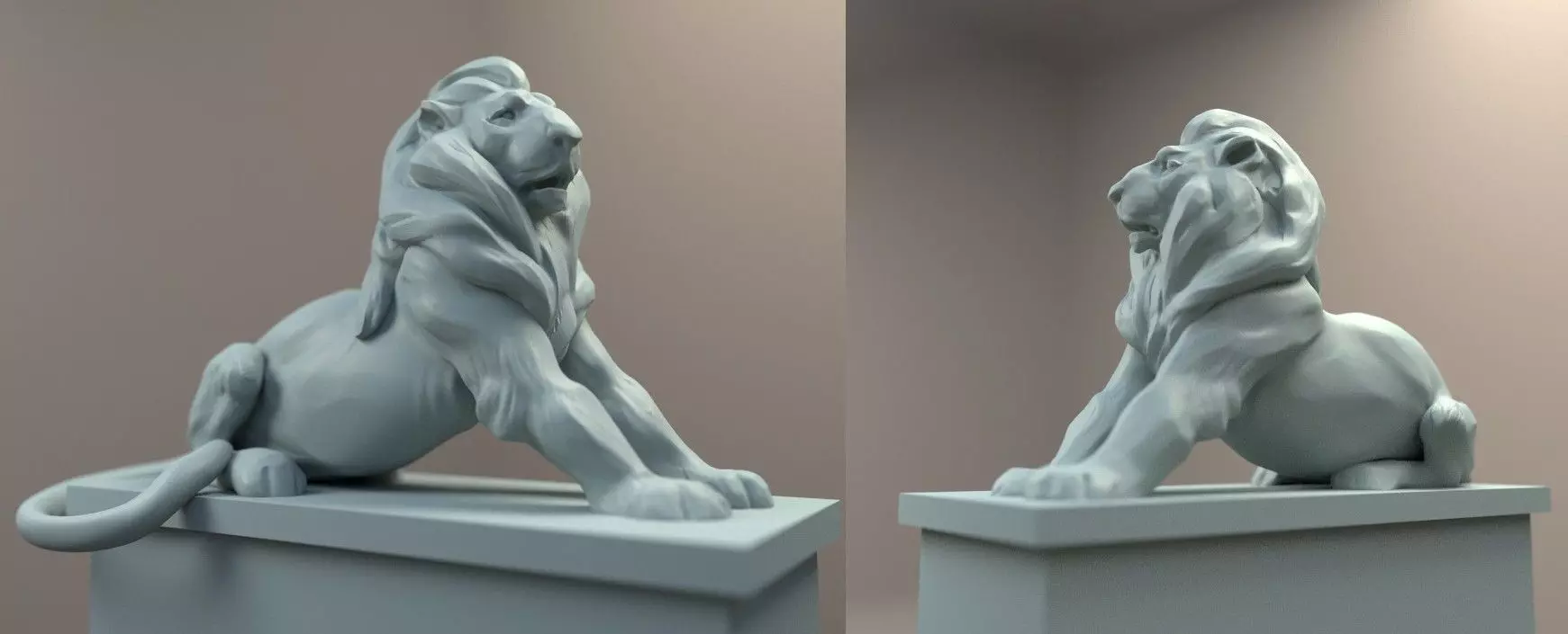 Paris Denfert Lion 3D print model_0