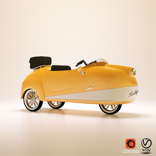 Electric Car Vintage 3D model