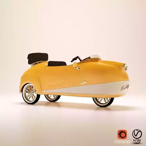 Electric Car Vintage 3D model
