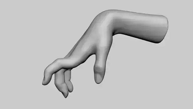Female Hand v2 3D model