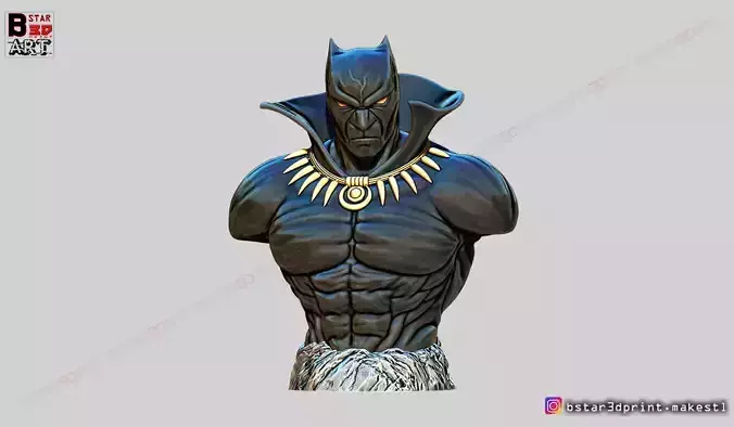 Black Panther BUST - Marvel Comic - Fan Art