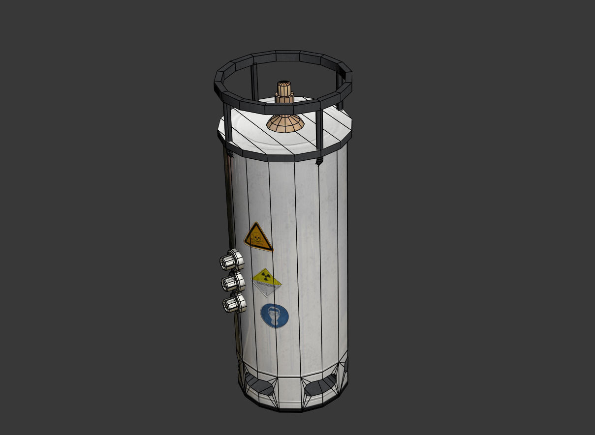 Lab Container Low-poly 3D model_1