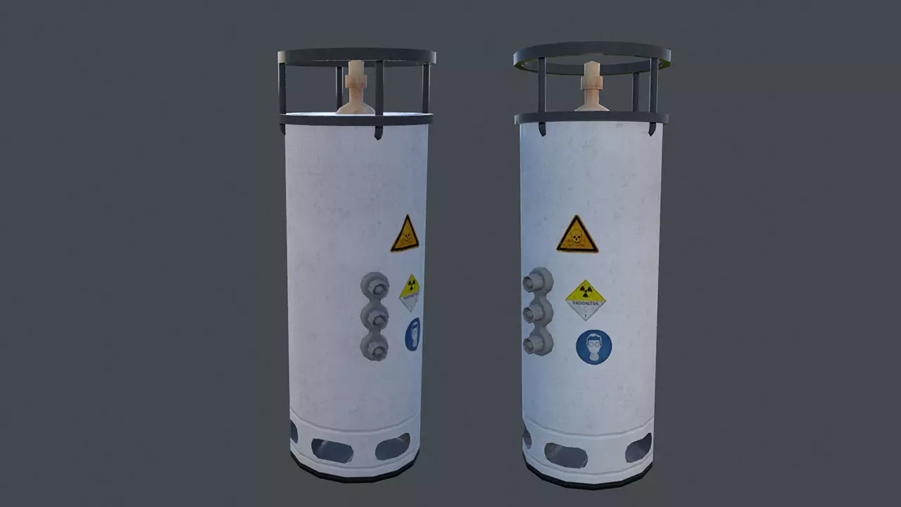 Lab Container Low-poly 3D model_0