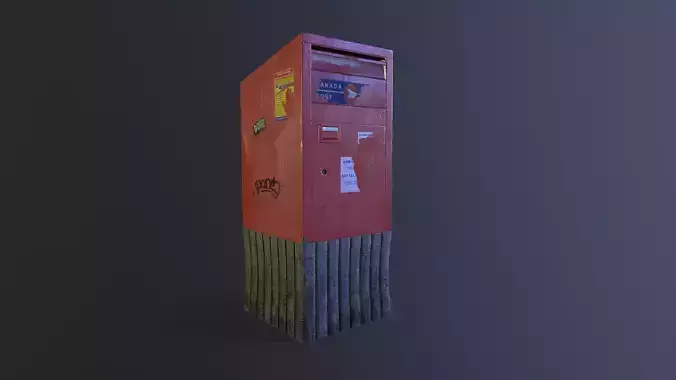 Canada Post Mailbox Varieties Low-poly 3D model