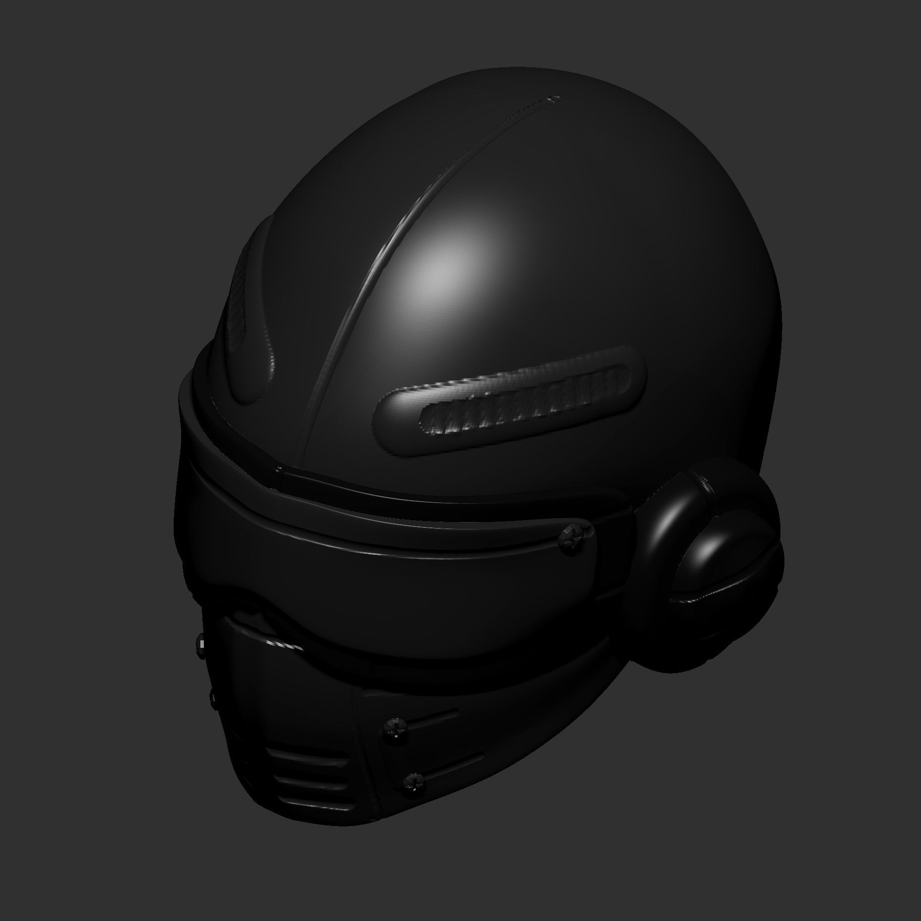 gas mask helmet scifi high poly sculpt 3d printable 3D model_5