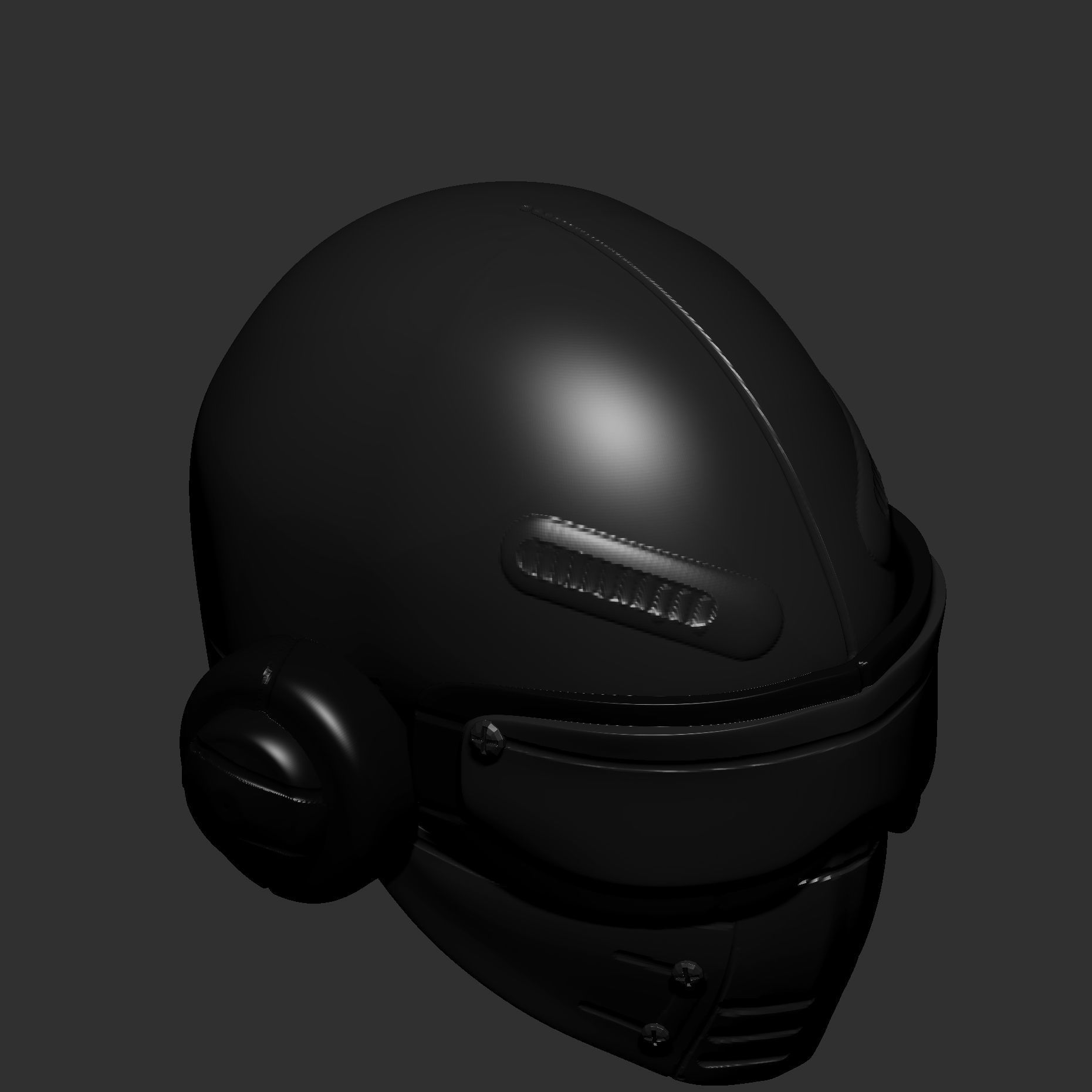 gas mask helmet scifi high poly sculpt 3d printable 3D model_4