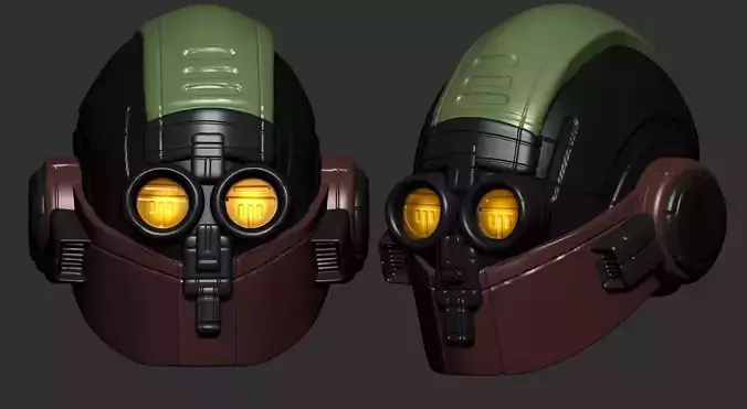 helmet high poly sculpt 3d printable  3D model
