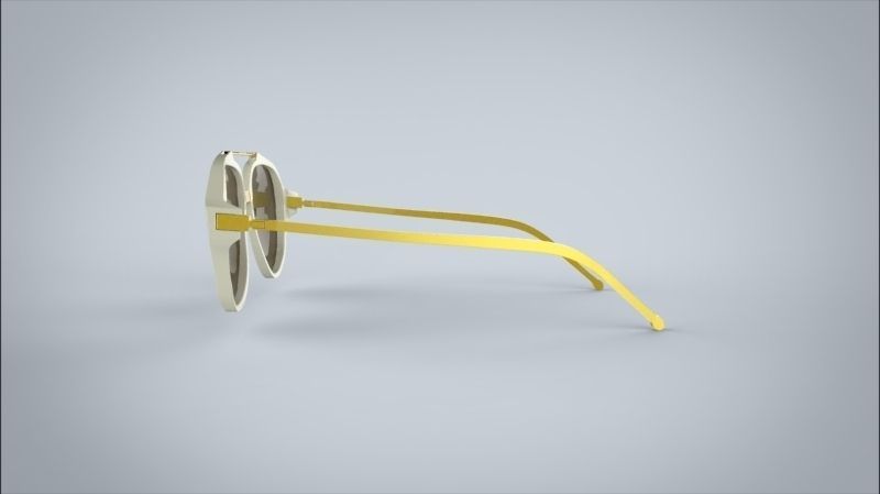 sunglasses LINDA FARROW Low-poly 3D model_2