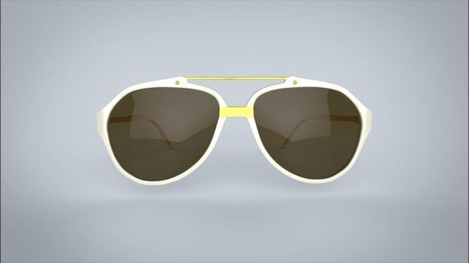 sunglasses LINDA FARROW Low-poly 3D model