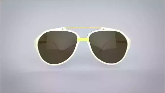 sunglasses LINDA FARROW Low-poly 3D model