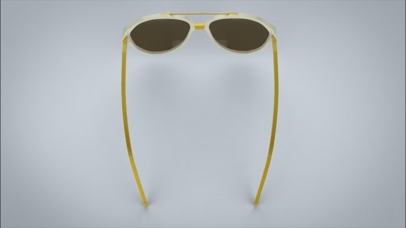 sunglasses LINDA FARROW Low-poly 3D model_6