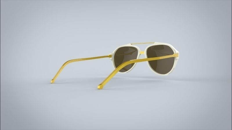 sunglasses LINDA FARROW Low-poly 3D model_4