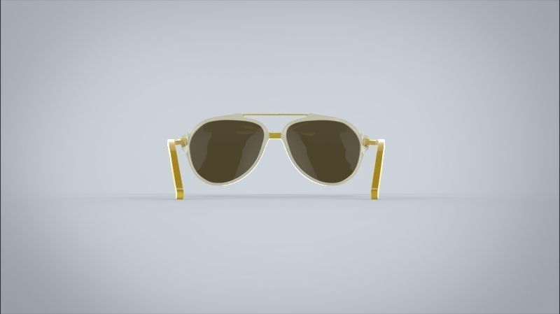 sunglasses LINDA FARROW Low-poly 3D model_5