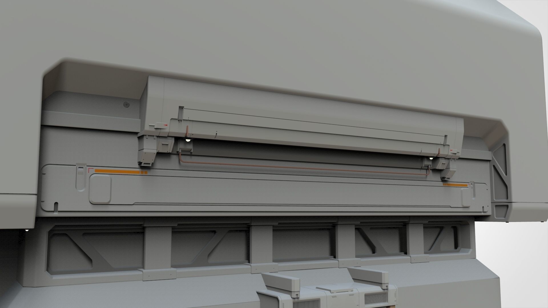 sci-fi Architectural element 2 3D model_5