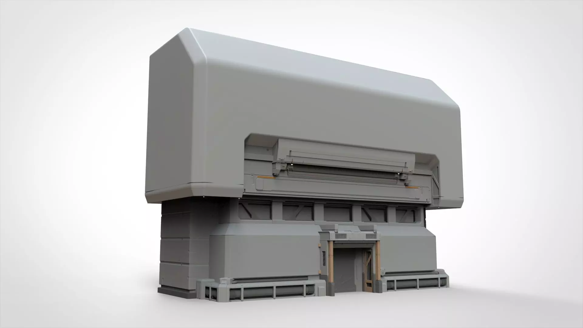 sci-fi Architectural element 2 3D model_0