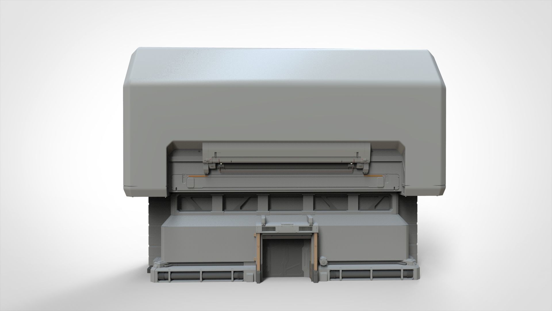 sci-fi Architectural element 2 3D model_2