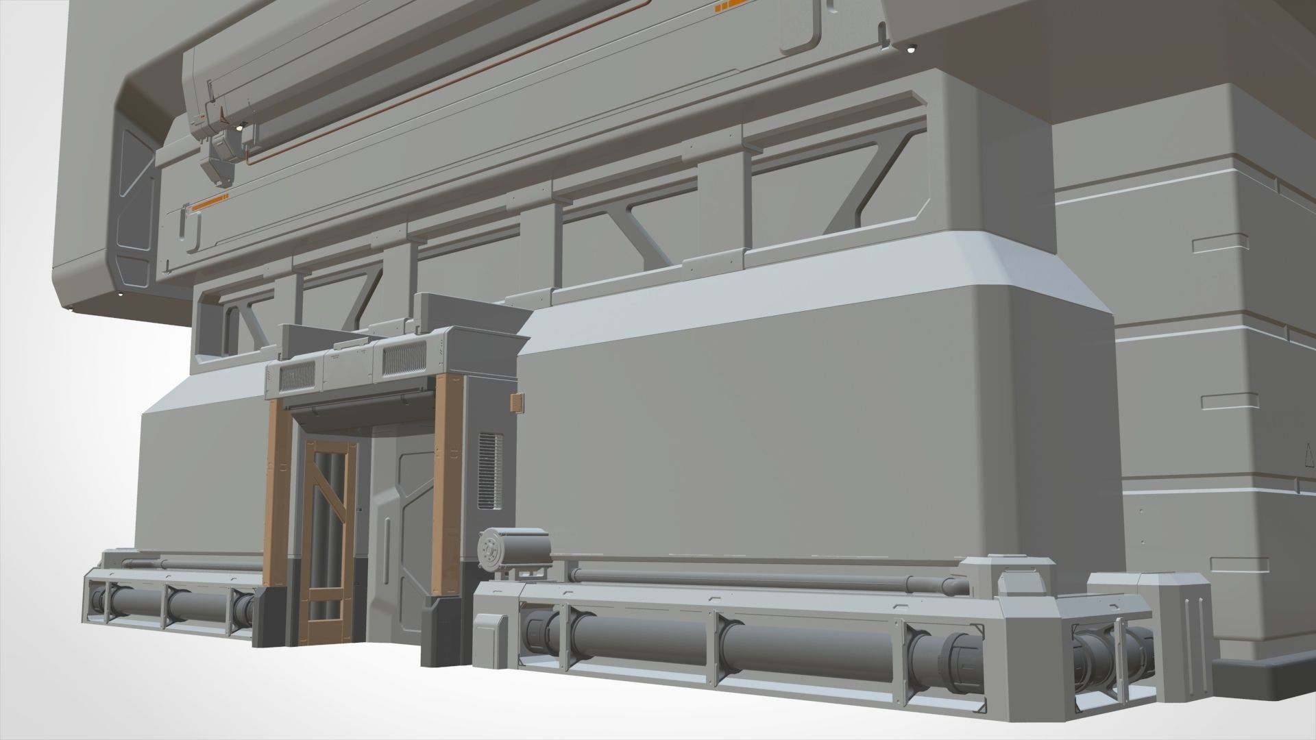 sci-fi Architectural element 2 3D model_7