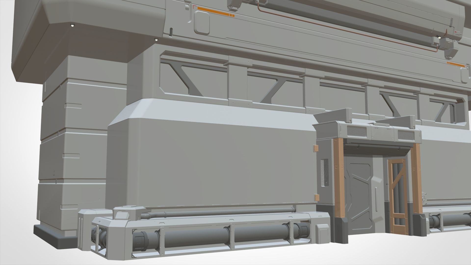 sci-fi Architectural element 2 3D model_6