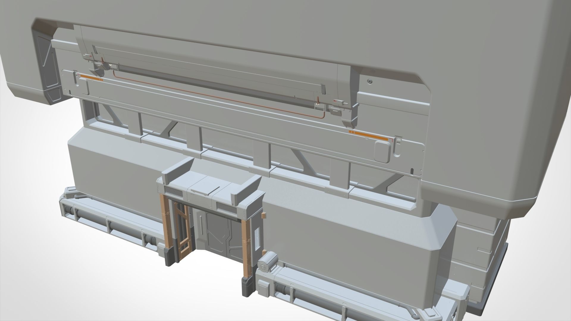 sci-fi Architectural element 2 3D model_8