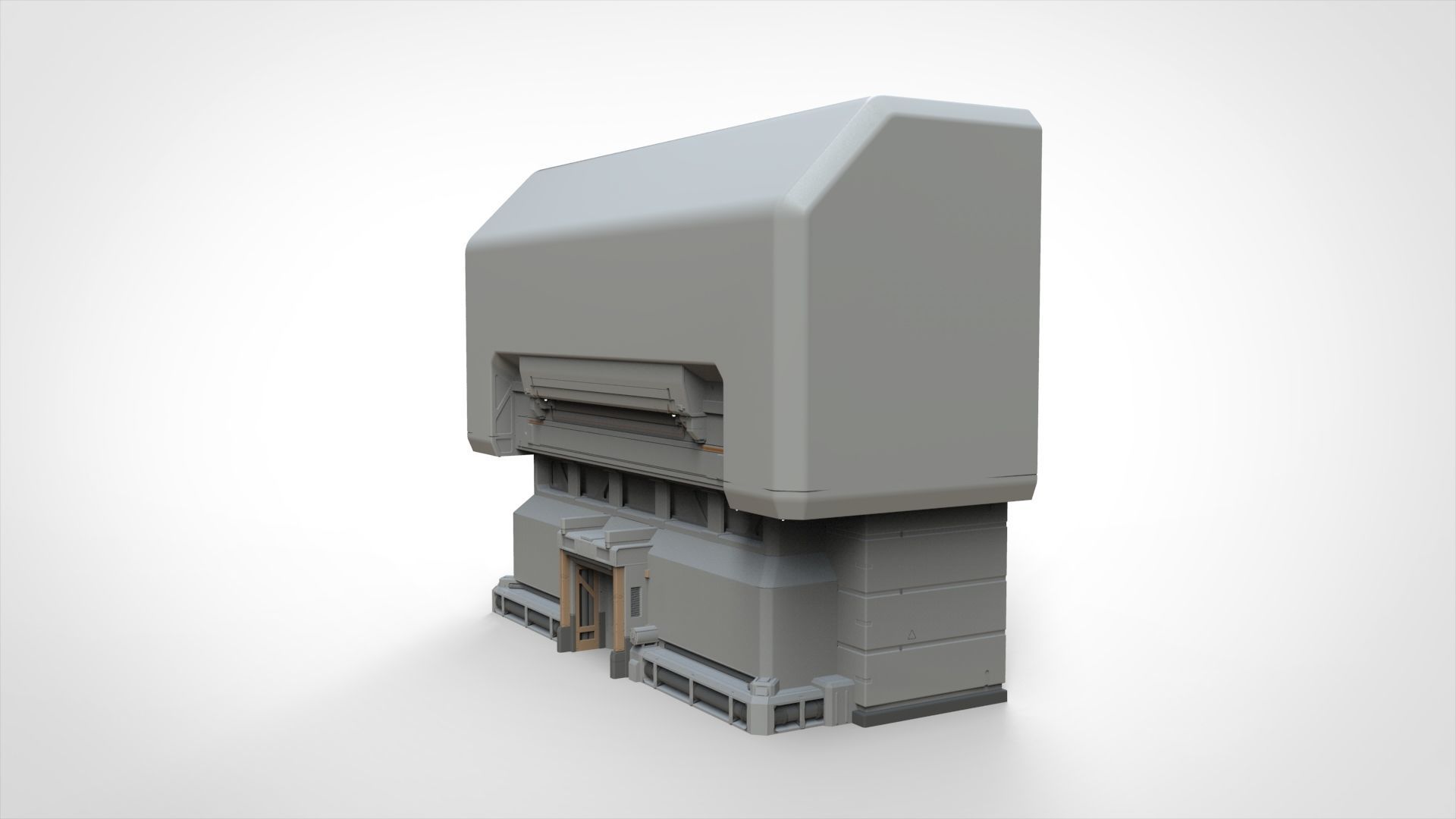 sci-fi Architectural element 2 3D model_4