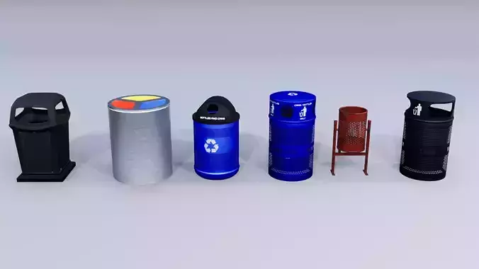 Trash Recycling Bins