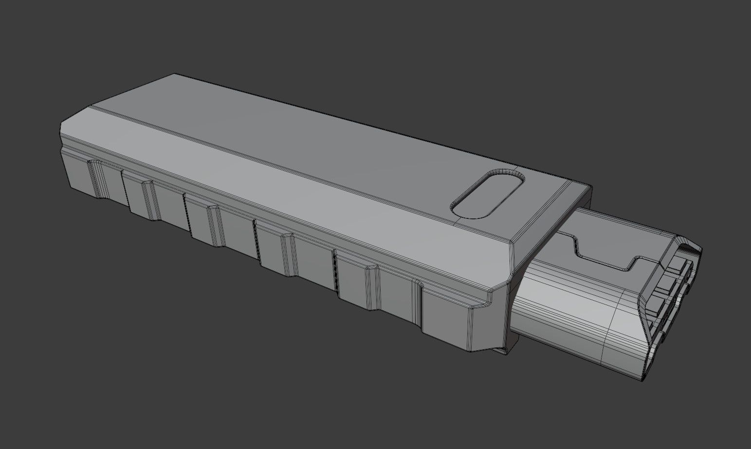 Sci-Fi USB Drive - PBR 3D model_5
