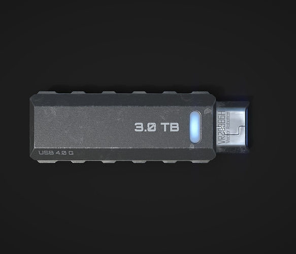 Sci-Fi USB Drive - PBR 3D model