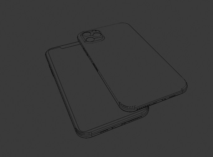 iPhone 11 Pro Max Low-poly 3D model_6